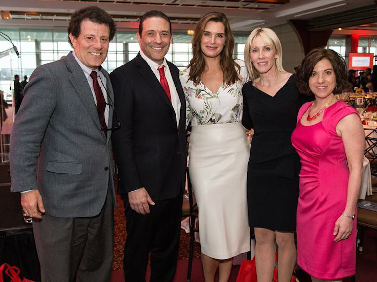 ournalist Nicholas Kristof, Thomas A. Rizk, actress Brooke Shields, Linda Rizk, and Naila Bolus (President and CEO at Jumpstart)