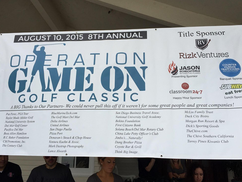 Rizk Ventures, CHTCS, and Classroom24-7 sponsor the Operation Game On Golf Classic