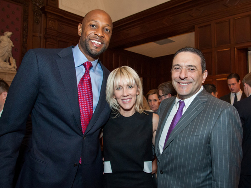 Alonzo Mourning, Linda Rizk, and Tom Rizk