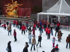 The Rockefeller Center Ice Rink and our private tent